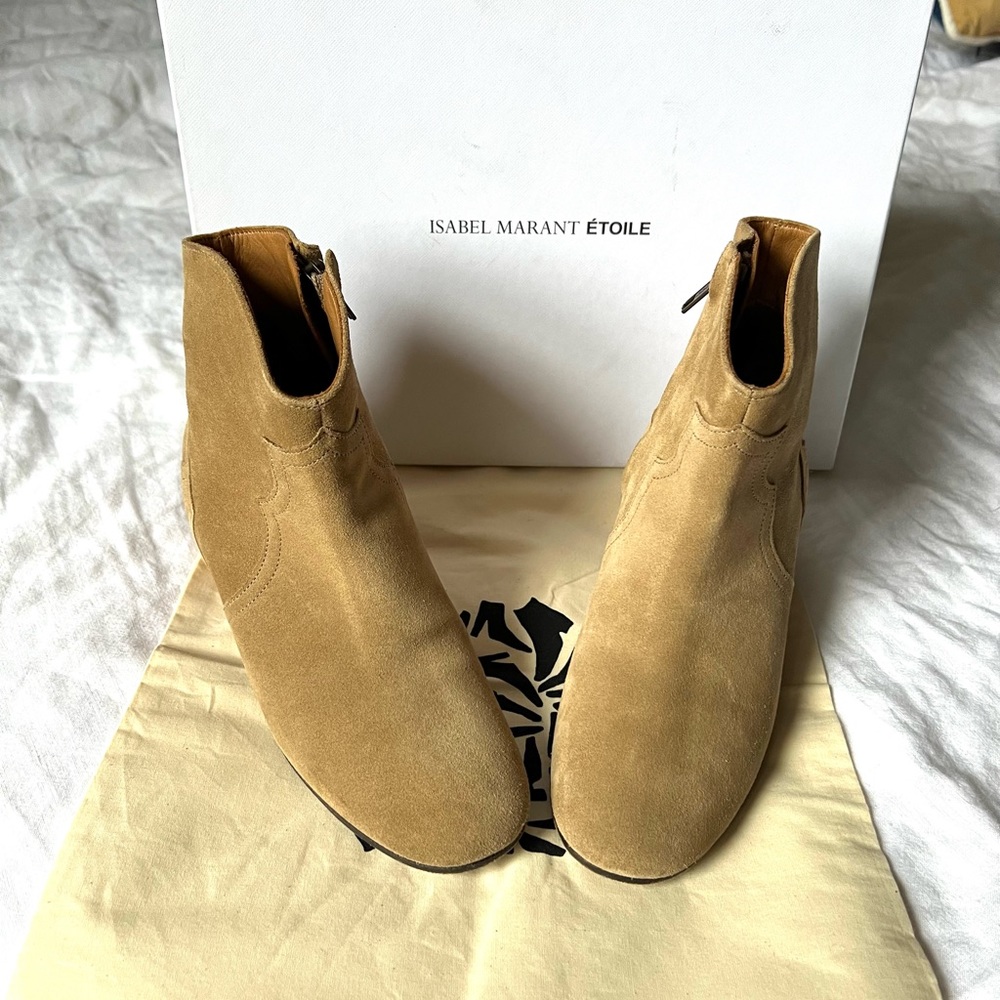Isabel Marant Velvet Women’s Boots in Beige in Sz-Fr36